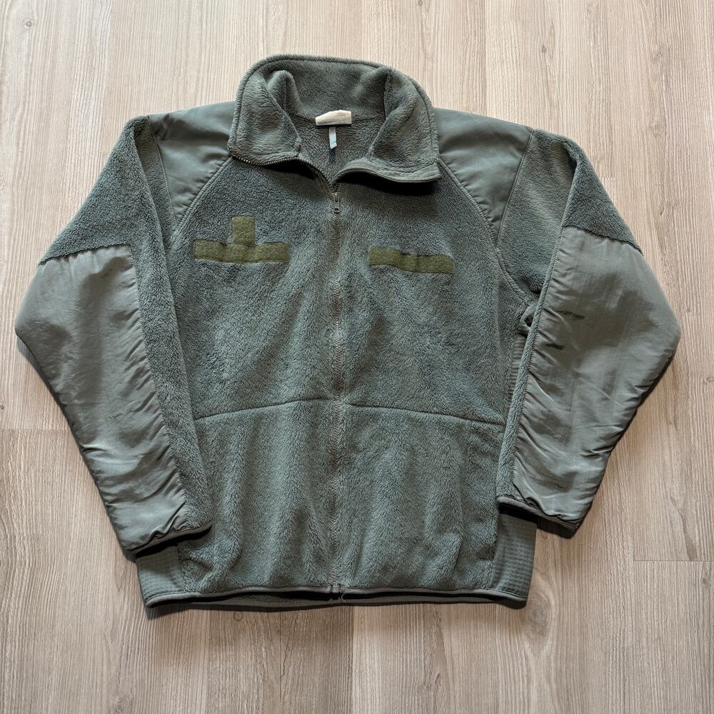 Men's Gen III U.S. Army Military Issue Polartec Green Fleece Zip Up Jacket Sz M